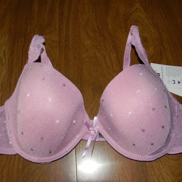 Donna L'Oren 34B Bubble Gum Pink Polka Dot Bra NWT - Picture 1 of 2